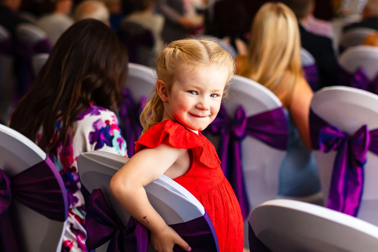 flower girl at somerset wedding venue