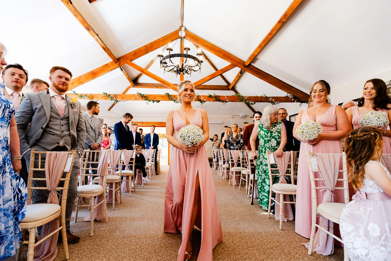 bridesmaid at aldwick estate wedding venue
