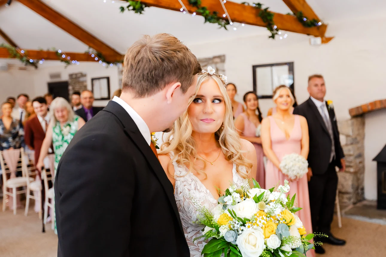 bride and groom at aldwick estate wedding venue