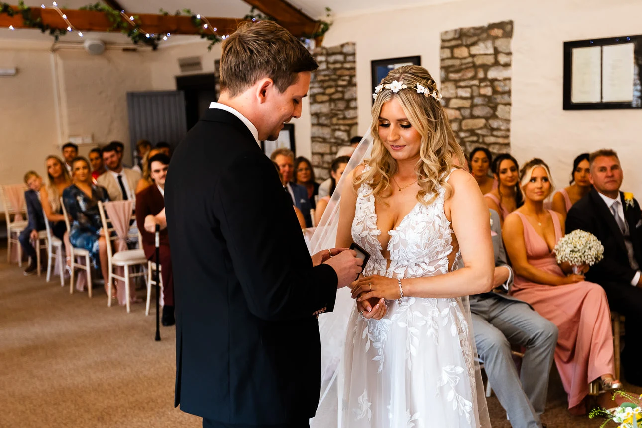 bride and groom at aldwick estate wedding venue
