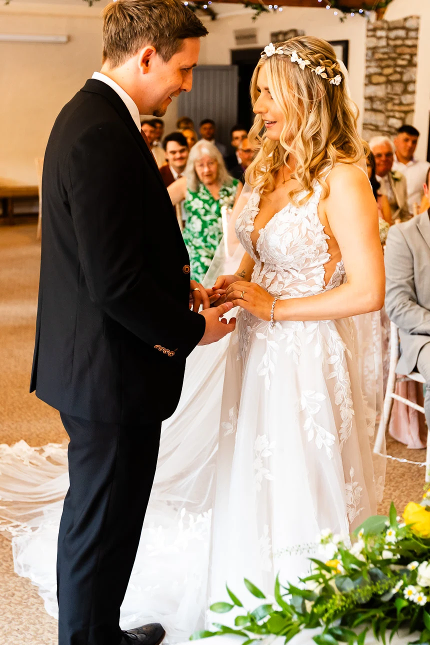 bride and groom at aldwick estate wedding venue