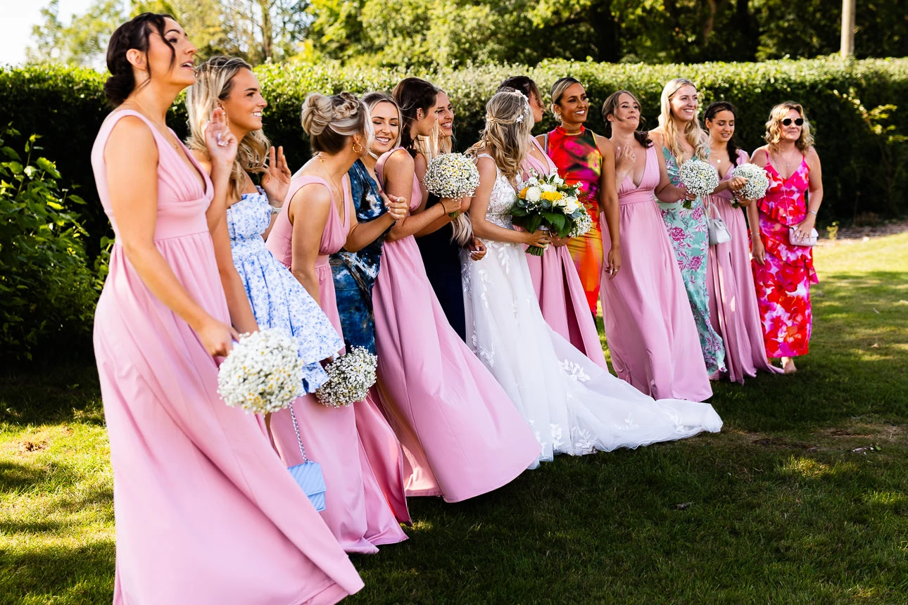 bridesmaids at aldwick estate wedding venue