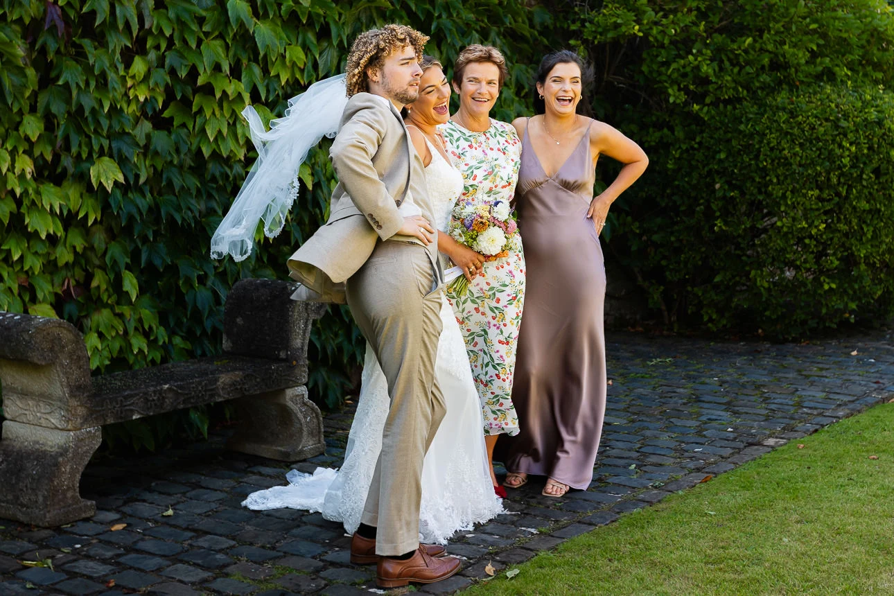 bride and family at Walton Castle Wedding venue