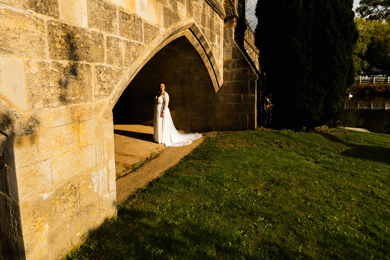 bride at bath wedding venue
