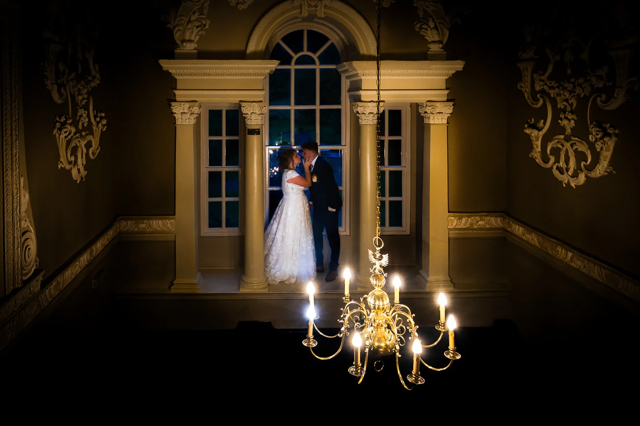 bride and groom at crowcombe court wedding venue