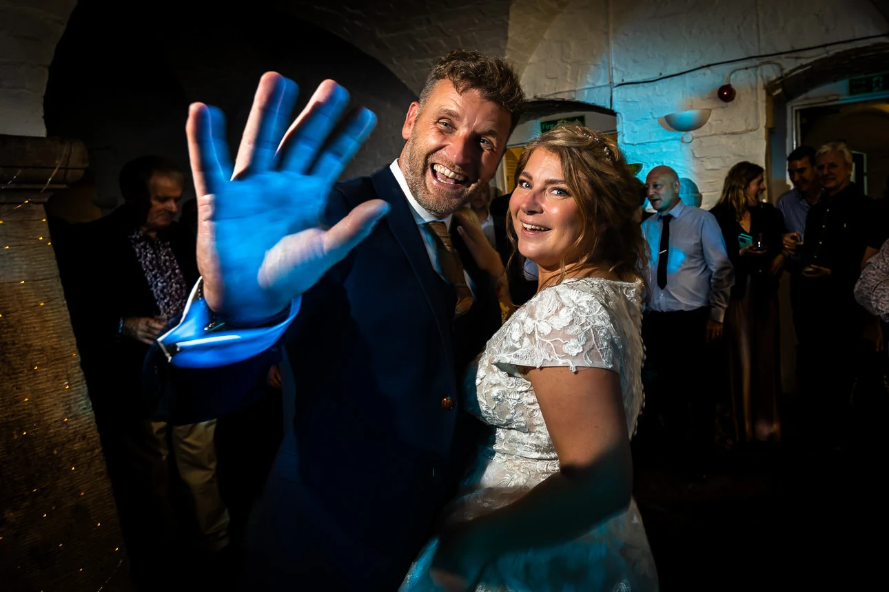 bride and groom at crowcombe court wedding venue